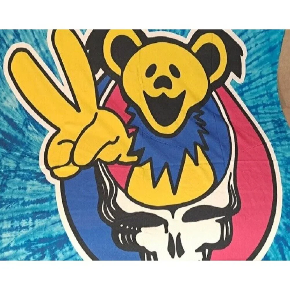 Blue Just Be Kind New Grateful Dead Gift Large Tapestry Dancing Bear Wall Decor